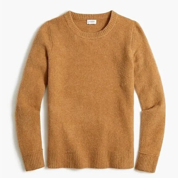 J. Crew Factory Crewneck Sweater in Extra Soft Yarn Wool Blend - Camel, Small - Picture 3 of 7